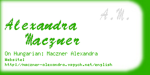 alexandra maczner business card